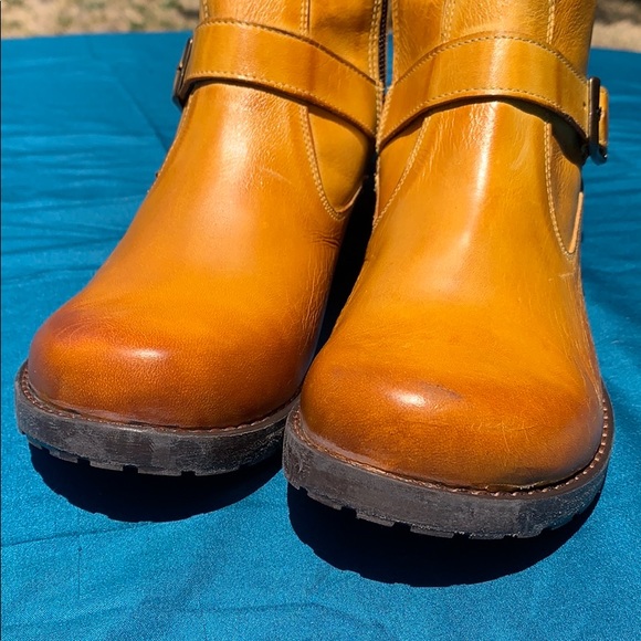 Jafa Shoes Jafa 254 Mustard Ankle Buckled Boots Size 37 Poshmark